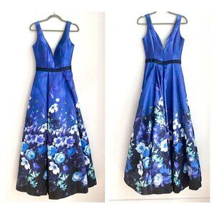 LAra  Design Floral Satin Fit and Flare Wedding Guest Mother Bride Prom Gown 2